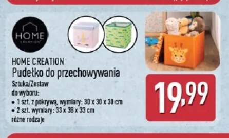 Pudełko do przechowywania z pokrywą 30x30x30 cm Home Creation +1 wariant