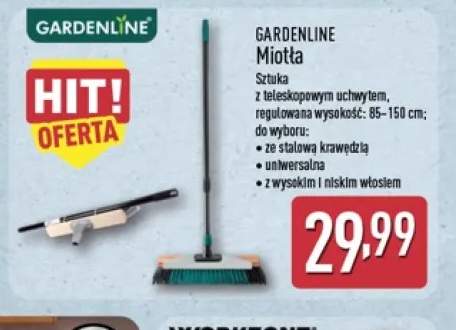 Miotła ze stalową krawędzią Gardenline +2 warianty