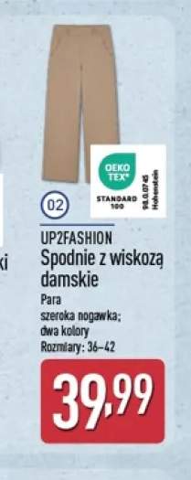 Spodnie z wiskozą damskie UP2FASHION