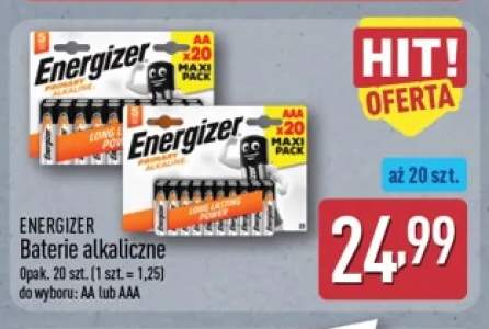 Baterie alkaliczne Aa Energizer +1 wariant