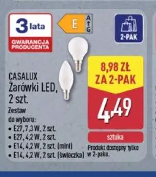 Żarówki LED E27 7,3W 2-pak Casalux +3 warianty