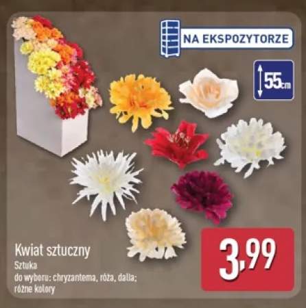 Kwiat sztuczny róża +2 warianty