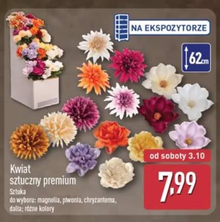 Kwiat sztuczny premium magnolia +3 warianty