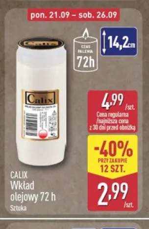 Wkład olejowy 72 h Calix