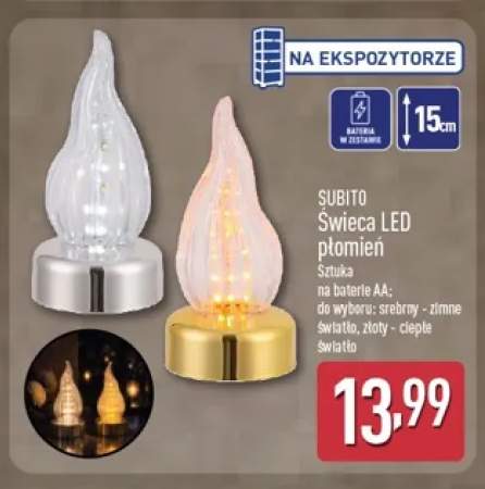 Świeca LED płomień Subito
