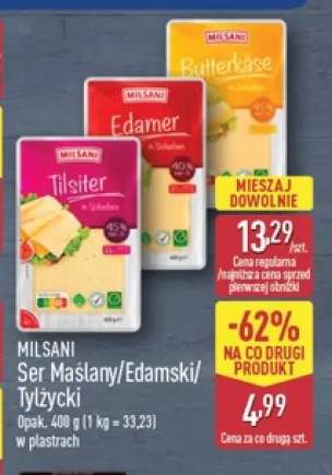 Ser maślany w plastrach Milsani +2 warianty