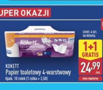 Papier toaletowy 4-warstwowy Kokett