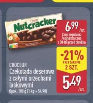 Czekolada deserowa z całymi orzechami laskowymi Choceur