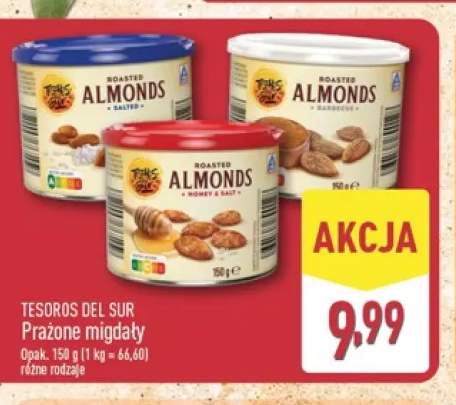 Prażone migdały Salted Tesoros del Sur +2 warianty
