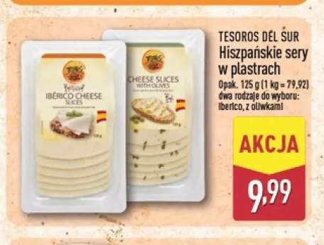 Hiszpański ser w plastrach iberico Tesoros del Sur +1 wariant