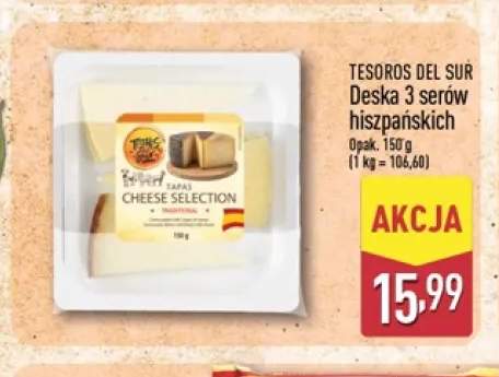 Deska 3 serów hiszpańskich Tesoros del Sur