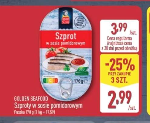 Szproty w sosie pomidorowym Golden Seafood