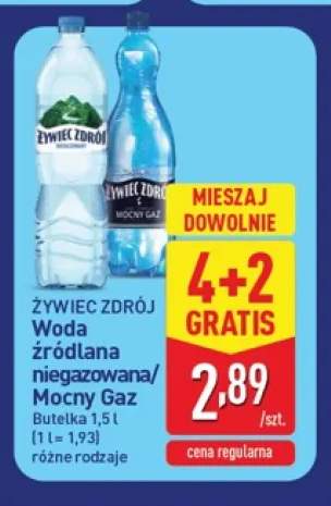 Woda źródlana niegazowana Żywiec Zdrój +1 wariant