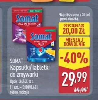 Kapsułki i tabletki do zmywarki Somat