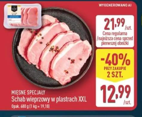 Schab wieprzowy w plastrach XXL Mięsne Specjały