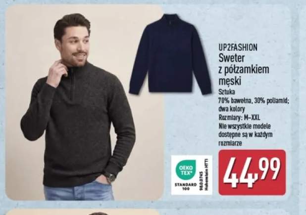 Sweter z półzamkiem męski UP2Fashion