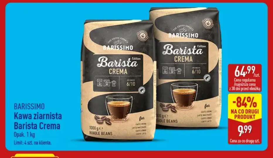 Kawa ziarnista Barista Crema Barissimo
