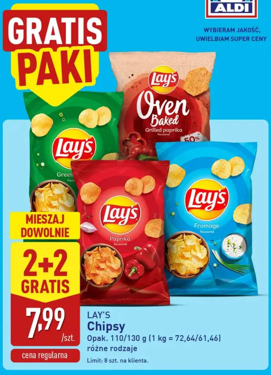 Chipsy Lay's Paprika +3 warianty