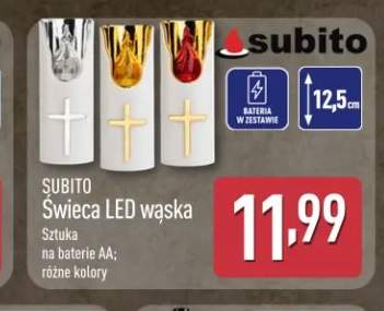 Świeca LED wąska Subito