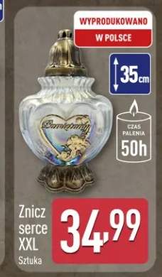 Znicz serce Xxl