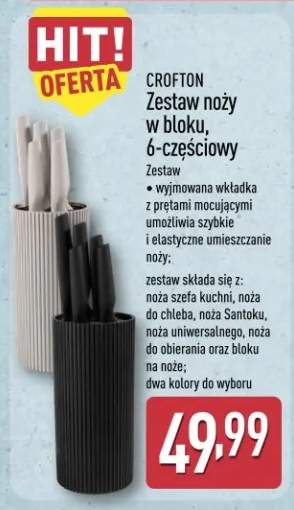 Zestaw noży w bloku 6-częściowy Crofton