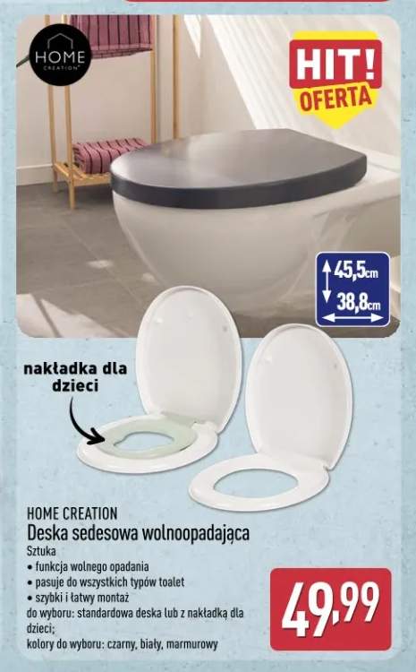 Deska sedesowa wolnoopadająca standardowa Home Creation +1 wariant