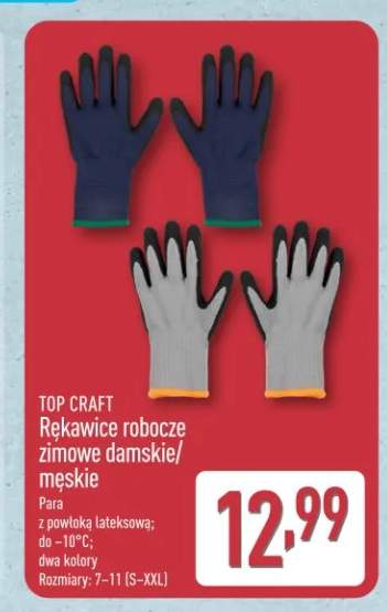 Rękawice robocze zimowe damskie Top Craft +1 wariant