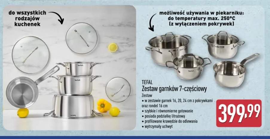 Zestaw garnków 7-częściowy Tefal