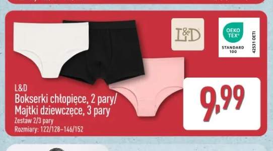 Bokserki chłopięce 2-pak L & D +1 wariant