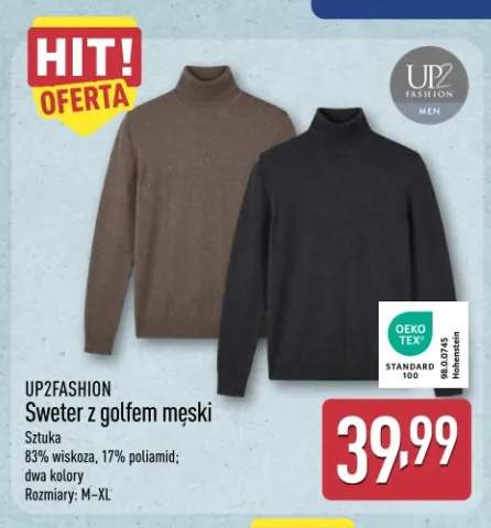 Sweter z golfem męski UP2FASHION