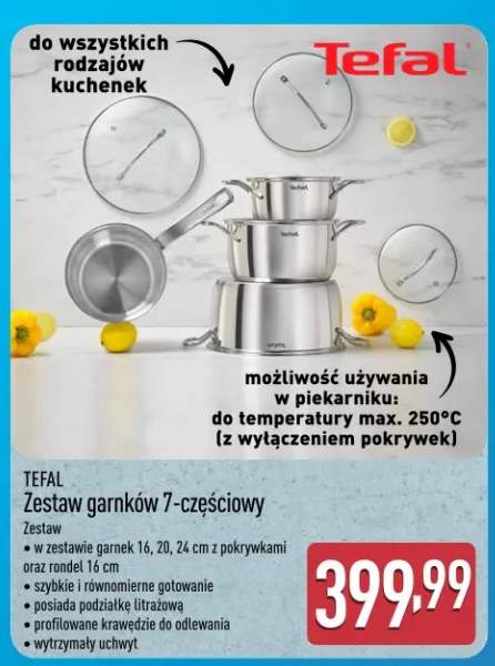 Zestaw garnków 7-częściowy Tefal