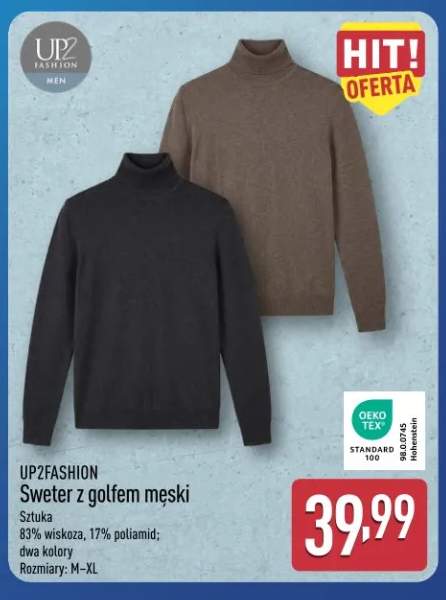 Sweter z golfem męski Up2fashion