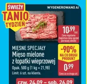 Mięso mielone z łopatki wieprzowej Mięsne Specjały