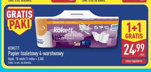 Papier toaletowy 4-warstwowy Kokett