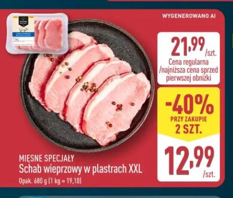 Schab wieprzowy w plastrach XXL Mięsne Specjały