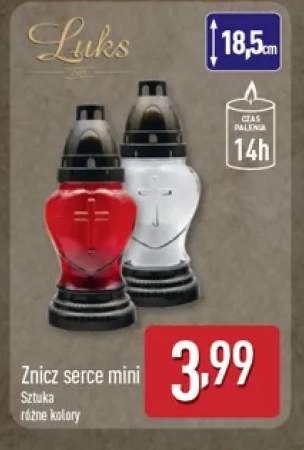 Znicz serce mini Luks