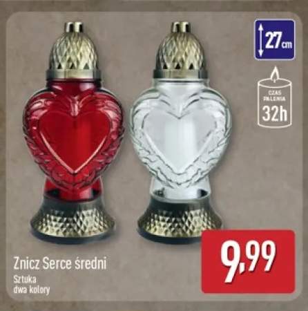 Znicz serce średni