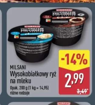 Wysokobiałkowy ryż na mleku Milsani