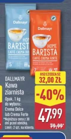 Kawa ziarnista Crema Forte Dallmayr +1 wariant