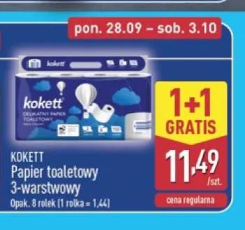 Papier toaletowy 3-warstwowy 8-pak Kokett