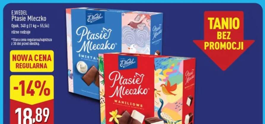 Ptasie Mleczko śmietankowe w czekoladzie E.Wedel +1 wariant