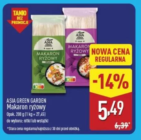 Makaron ryżowy wstążki Asia Green Garden +1 wariant