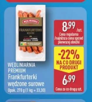 Frankfurterki wędzone surowe Wędliniarnia Premium