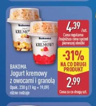Jogurt kremowy z owocami i granola Bakoma