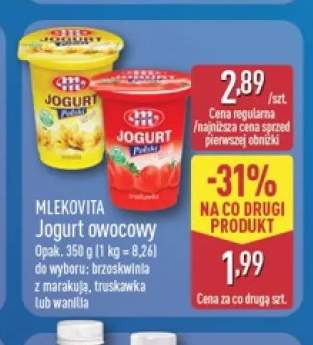 Jogurt owocowy wanilia Mlekovita +2 warianty