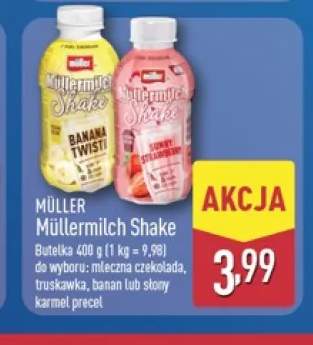 Napój mleczny Müllermilch Shake banan Müller +3 warianty