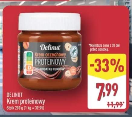 Krem orzechowy proteinowy Delinut