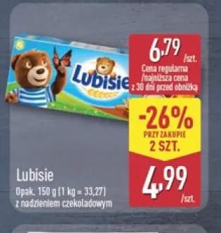 Ciastka Lubisie z nadzieniem czekoladowym