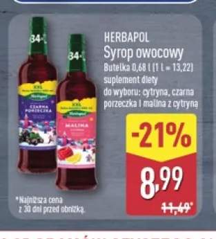 Syrop owocowy cytryna Herbapol +2 warianty