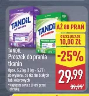 Proszek do prania tkanin do tkanin białych Tandil +1 wariant